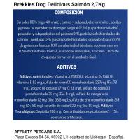 Alimento de salmón para perro BREKKIES DELICIOUS, saco 2,7 kg