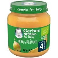 Potito de pera y plátano GERBER, tarrito 125 g