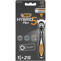Máquina afeitar hybrid 5 flex +2 cargadores BIC, pack 1 ud
