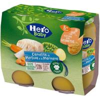 Potito de cazuela de merluza a la marinera HERO,pack 2x190 g