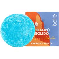 Champú sólido de naranja y papaya hidratante BELLE, caja 50 g