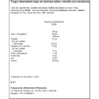 Yogur desnatado con nectarina y vainilla ASTURIANA pack 4x125 g