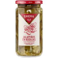 Jalapeños en rodajas SARASA, frasco 180 g