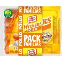 Salchichas de pollo OSCAR MAYER TODO AVE, pack 3x200 g