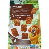 Galleta cucharadas de chocolate EROSKI, bolsa 400 g