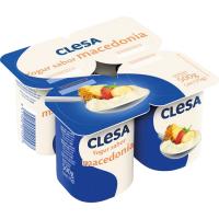 Yogur de macedonia CLESA, pack 4x125 g
