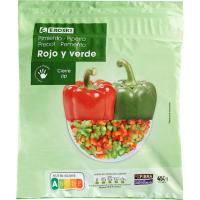 Mezcla de pimiento rojo y verde EROSKI, bolsa 450 g