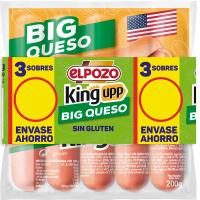 Salchichas big con queso ELPOZO, pack 3x200 g