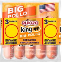 Salchichas big de pollo ELPOZO, pack 3x200 g