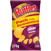 Patatas sabor jamón xlb RUFFLES, bolsa 275 g