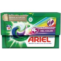 Detergente color en cápsulas ARIEL, caja 19 dosis