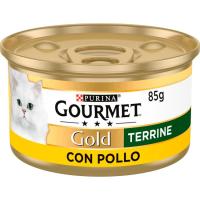 Alimento de pollo de granja para gato GOURMET Gold, lata 85 g