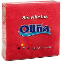 Servilleta roja 2 capas OLIÑA, paquete 42 uds