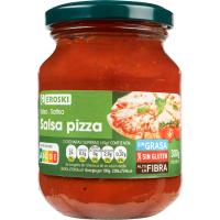 Salsa de tomate para pizza EROSKI, frasco 300 g