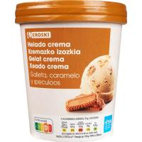 Helado de galleta speculoos EROSKI, tarrina 500 ml