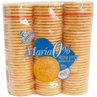 Galleta María sin azúcar FAMILY BISCUITS, pack 3x200 g