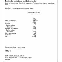 Fideo 0 GALLO, paquete 400 g