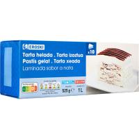 Tarta helada laminada de nata EROSKI, caja 1 litro