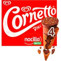 Helado disc de Nocilla CORNETTO, pack 4x90 ml