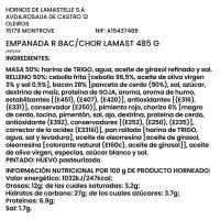Empanada rectangular de bacón y chorizo LAMASTELLE, 485 g