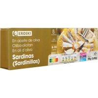 Sardinilla en aceite de oliva EROSKI, pack 2x90 g
