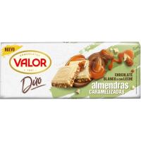 Chocolate duo almendras caramelo VALOR, tableta 170 g