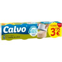 Atún claro en aceite de oliva CALVO, pack 4x65 g