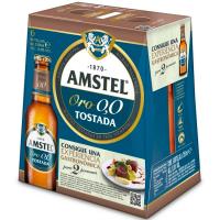 Cerveza Oro 0,0 AMSTEL pack 6, botellas 25 cl