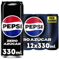 Refresco de cola sin azúcar PEPSI MAX, pack 12x33 cl