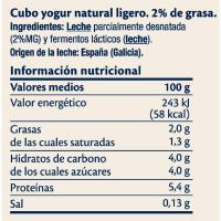 Yogur griego natural ligero CLESA, tarrina 1 kg