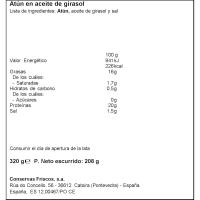 Atún en aceite de girasol FRISCOS, pack 4x80 g