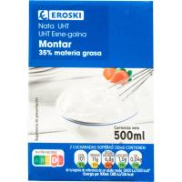 Nata para montar EROSKI, brik 500 ml