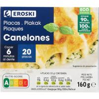 Placas para canelones EROSKI, caja 160 g