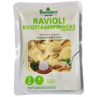 Ravioli de ricottay espicanas BONNATURA, bandeja 250 g