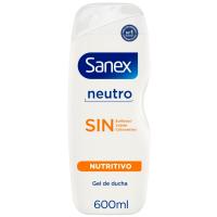 Gel de ducha zero piel seca SANEX, bote 600 ml