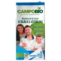 Leche semidesnatada ecológica CAMPOBIO, brik 1 litro