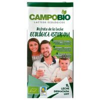 Leche desnatada ecológica CAMPOBIO, brik 1 litro