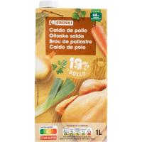 Caldo 19 % de pollo EROSKI, brik 1 litro