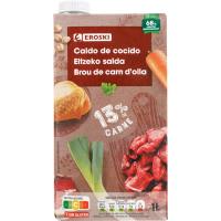 Caldo 13% de cocido EROSKI, brik 1 litro