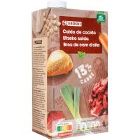 Caldo 13% de cocido EROSKI, brik 1 litro