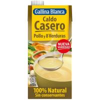 Caldo de pollo y 8 verduras GALLINA BLANCA, brik 1 litro