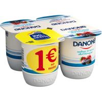 Yogur sabor frutos bosque DANONE, pack 4x120 g