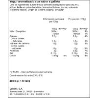 Yogur sabor galleta DANONE, pack 4x120 g