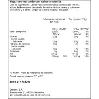 Yogur sabor vainilla DANONE, pack 4x120 g