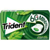 Chicle de hierbabuena 60 minutos Lc TRIDENT, paquete 22 g