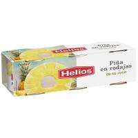 Piña en su jugo HELIOS, pack 3x140 g