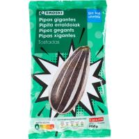 Pipas tostadas sin sal EROSKI, bolsa 200 g