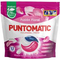 Detergente floral en cápsulas PUNTOMATIC, bolsa 12 dosis