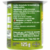 Bifidus natural desnatado EROSKI, pack 6x125 g