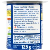 Yogur griego con lima-limón EROSKI, pack 6x125 g